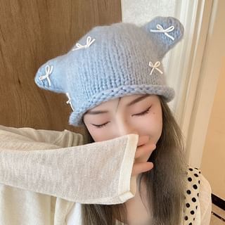 Animal Beanie Bow Knit Ear