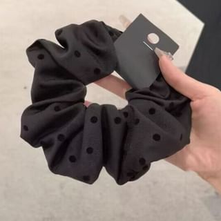 Bow Dotted Scrunchie / Print