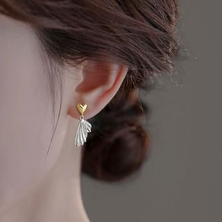 Alloy Heart Tail Fish Drop Earring