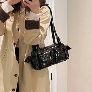 Bag Multi-Pocket Leather Shoulder Faux