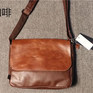 Faux-Leather Shoulder Bag