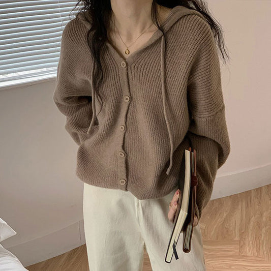 Soft Casual Knit Hoodie
