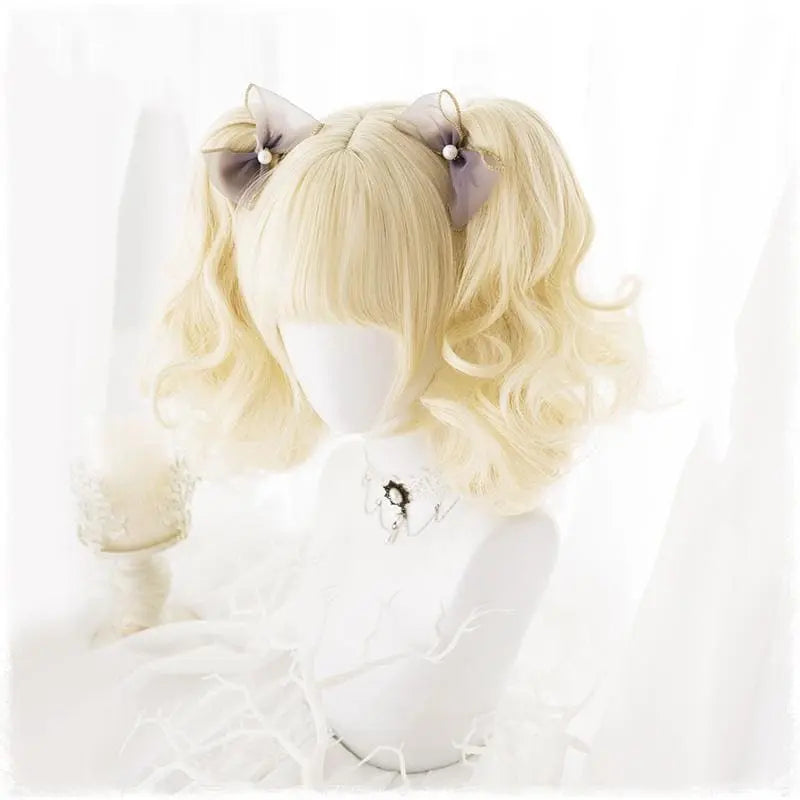 Lolita Cream Yellow Ponytail Wig MK15723