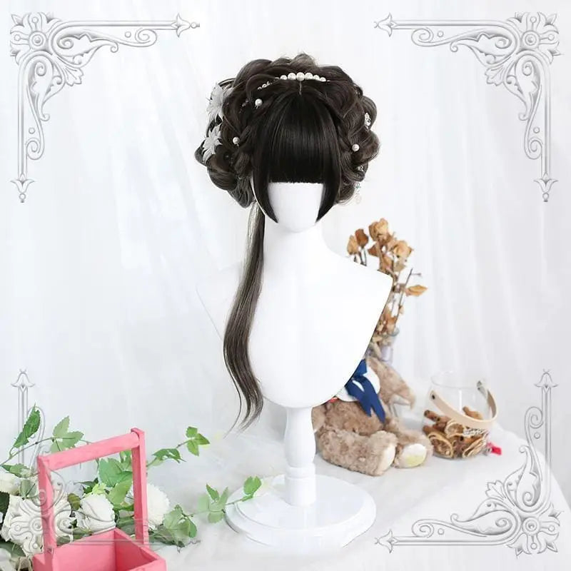 Lolita Gray Long Curly Wig MM0850
