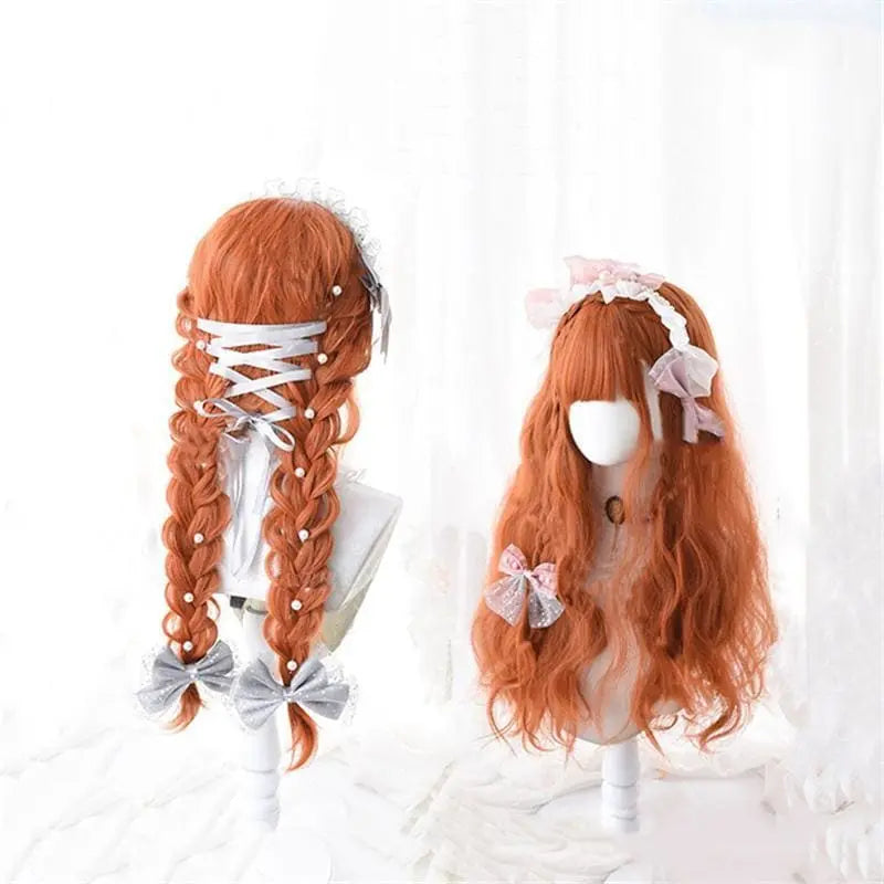 Lolita Pumpkin Long Curly Wig MK15560