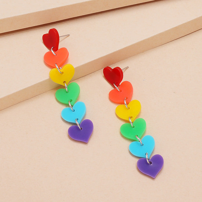 Colorful Heart Earrings