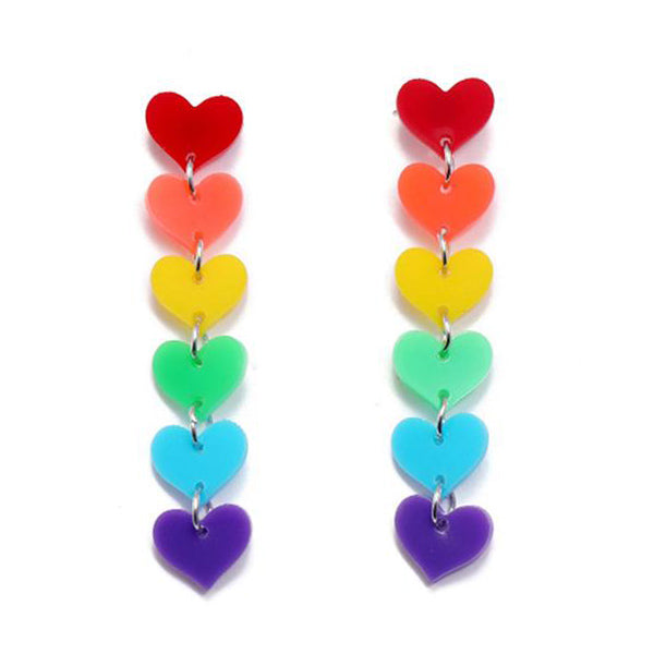 Colorful Heart Earrings