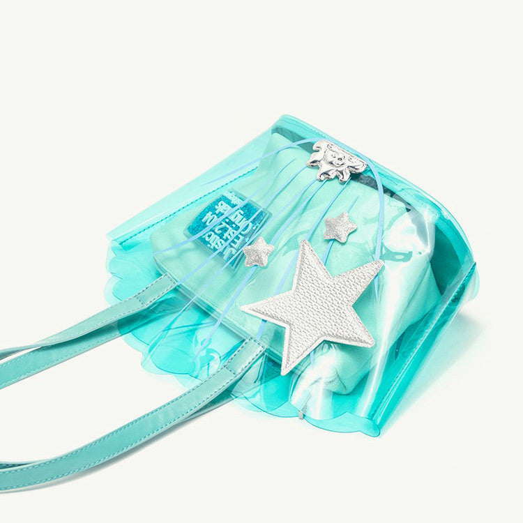 Blue Shell Transparent Bag