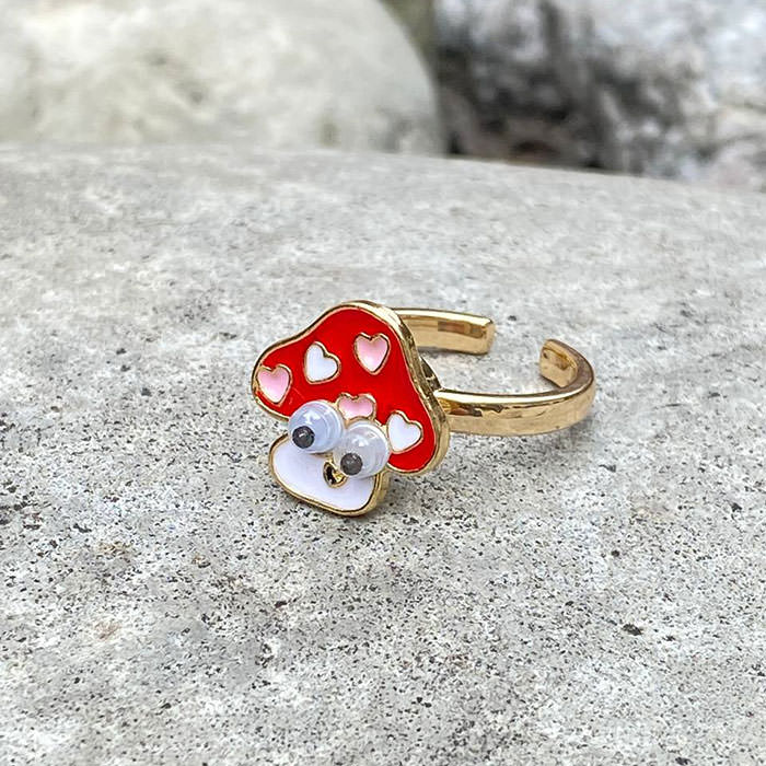 Red Mushroom Anxiety Ring