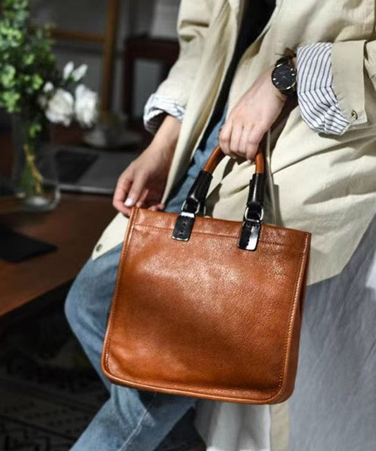 Bag Capacity Leather Large Retro New Message