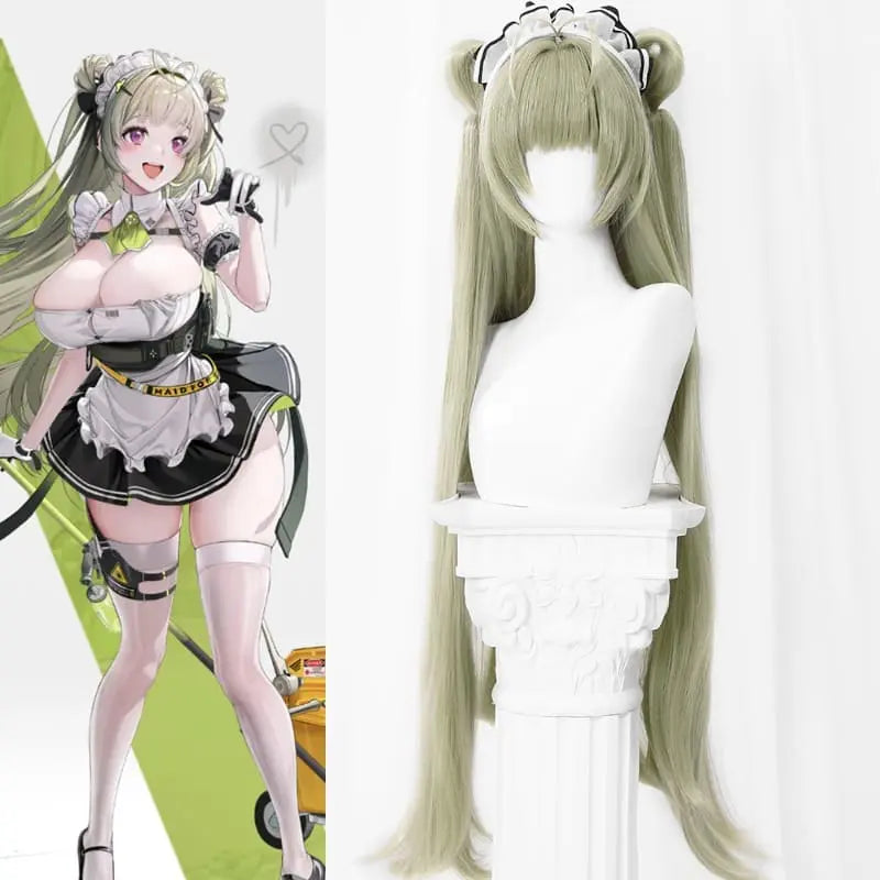 Nikke Déesse de la Victoire SODA Vert Clair Pastel Twintails Cosplay Perruque ON803