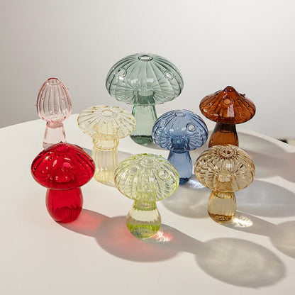 Charming Mushroom Glass Vase