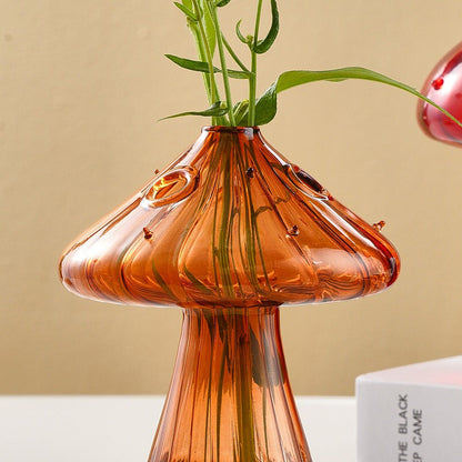 Charming Mushroom Glass Vase