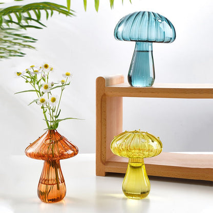 Charming Mushroom Glass Vase