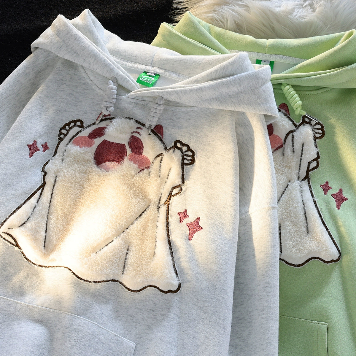 Kawaii Cat Embroidery Sweater Hooded