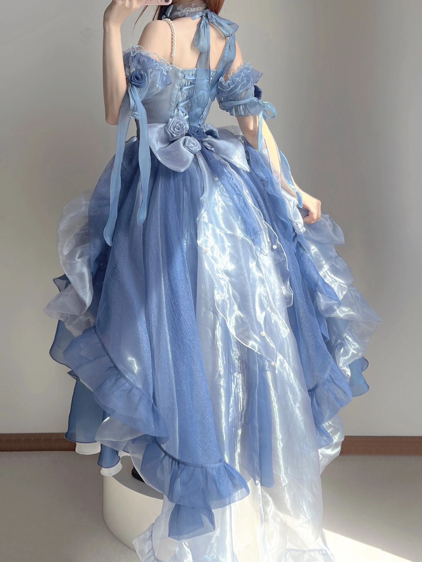 Kawaii Sea Blue Jellyfish Lovely Lolita Dress ON821