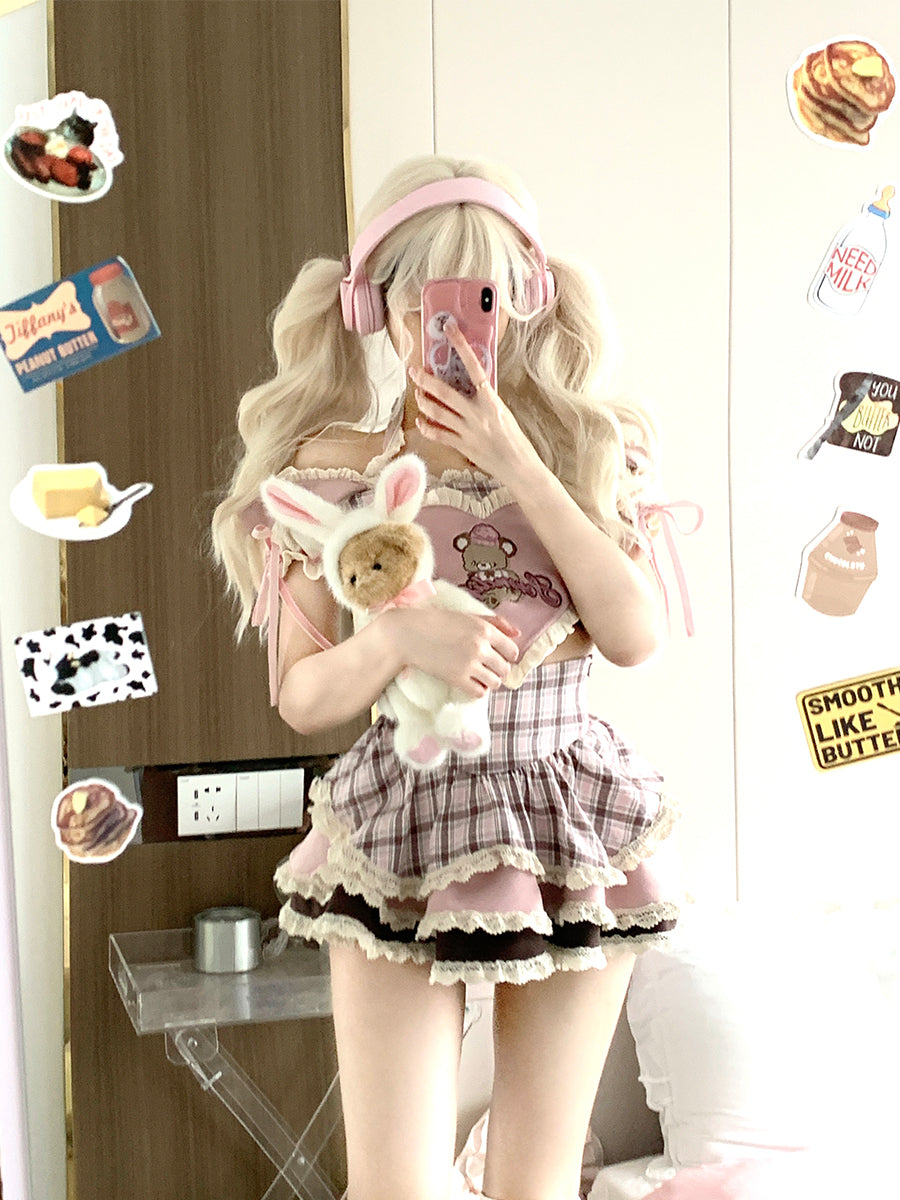 Kawaii Pastel Sweet Girl Bear Outfit ON934 MK Kawaii Store