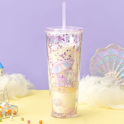 Kawaii Summer Bunny Plastic Cup MK Kawaii Store