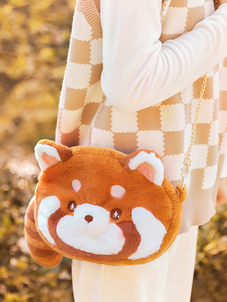 Kawaii Red Panda Plush Shoulder Bag