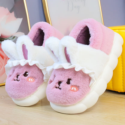 4 Colors Cute Fluffy Bunny Home Wear Slippers ON884 MK Kawaii Store