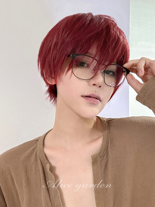 Casual Series Short Red Ikemen Wig ON985 MK Kawaii Store