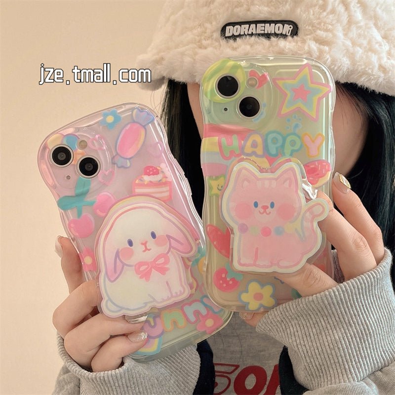 Cartoon Cat Rabbit Phone Case Susan