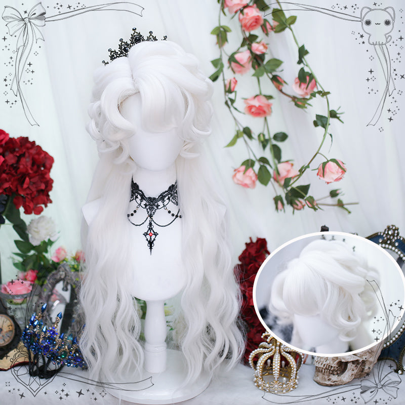 Princess Series Elf Queen Pure White Lolita Wig ON990 MK Kawaii Store