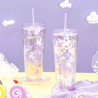 Kawaii Summer Bunny Plastic Cup MK Kawaii Store