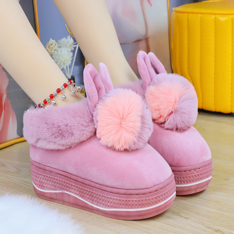 Cute Soft Bunny Warm Pastel Slippers ON891 MK Kawaii Store