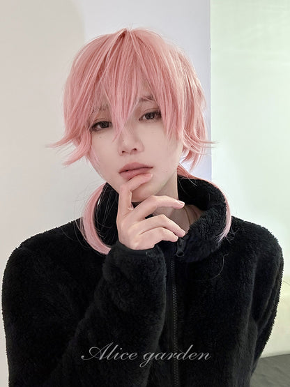 Casual Series Short Pink Ikemen Wig ON983 MK Kawaii Store