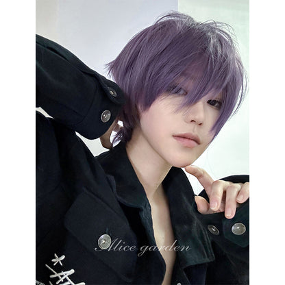 Casual Series Short Purple Ikemen Wig ON984 MK Kawaii Store