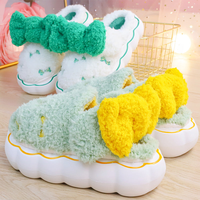 Fluffy Soft Girl Pastel Bows Slippers ON895 MK Kawaii Store