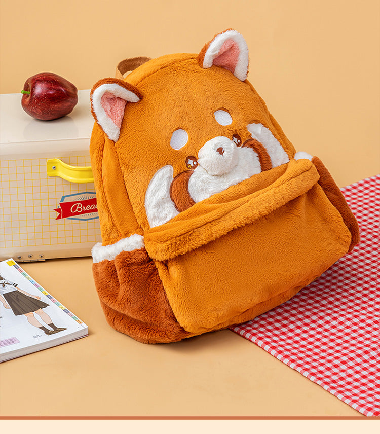 Sweet Red Panda Plushie Backpack MK Kawaii Store