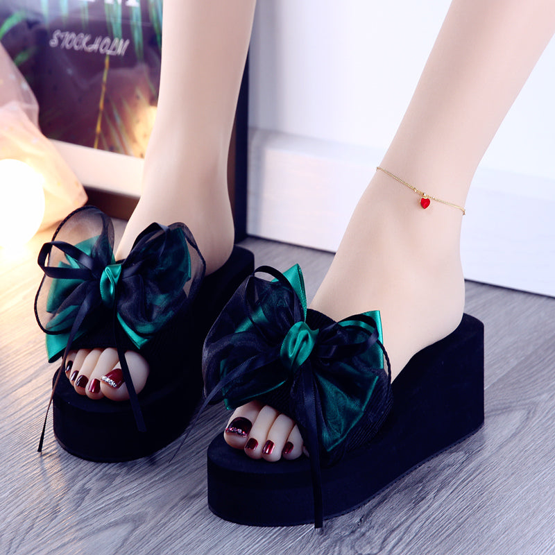 Cute Black Bow Sweet Chic Sandals ON880