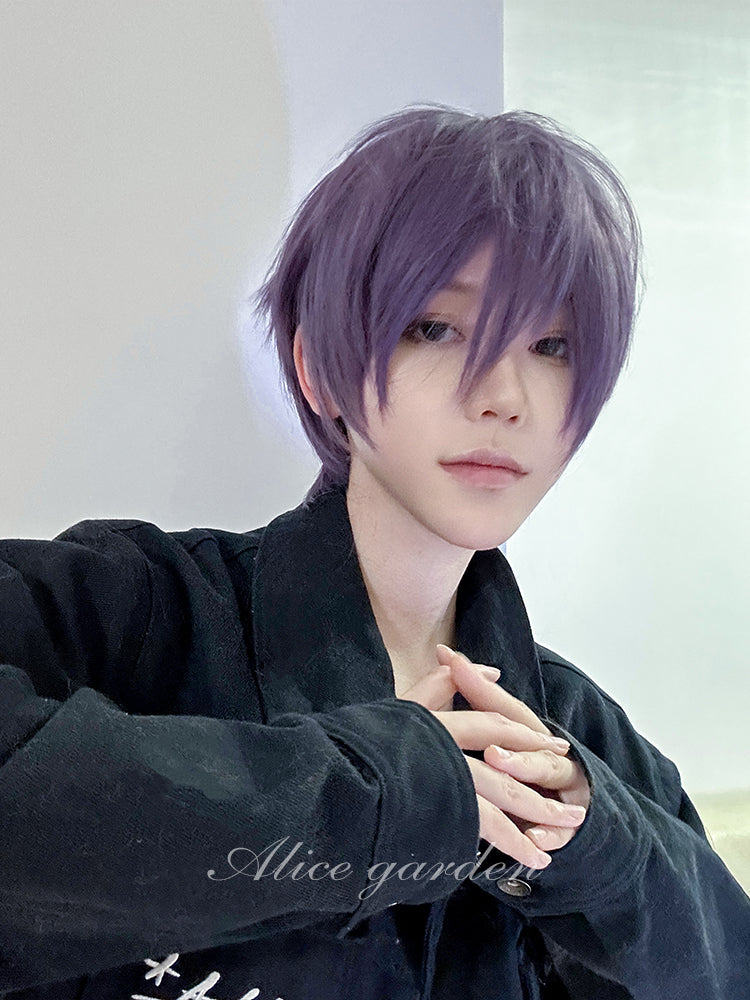 Casual Series Short Purple Ikemen Wig ON984 MK Kawaii Store