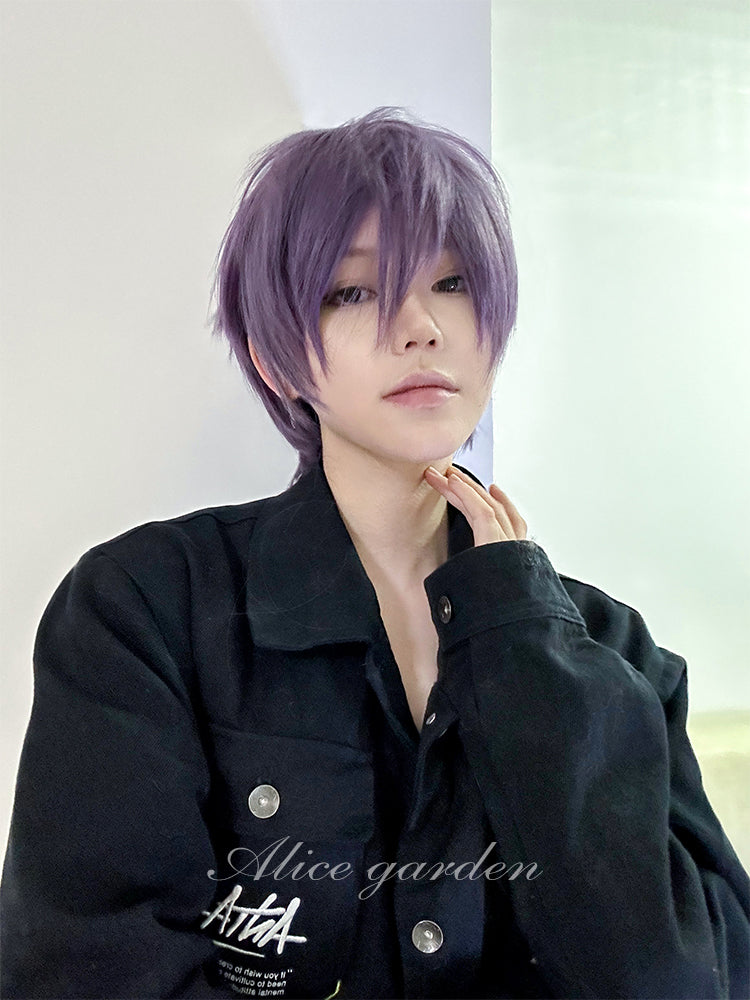 Casual Series Short Purple Ikemen Wig ON984 MK Kawaii Store