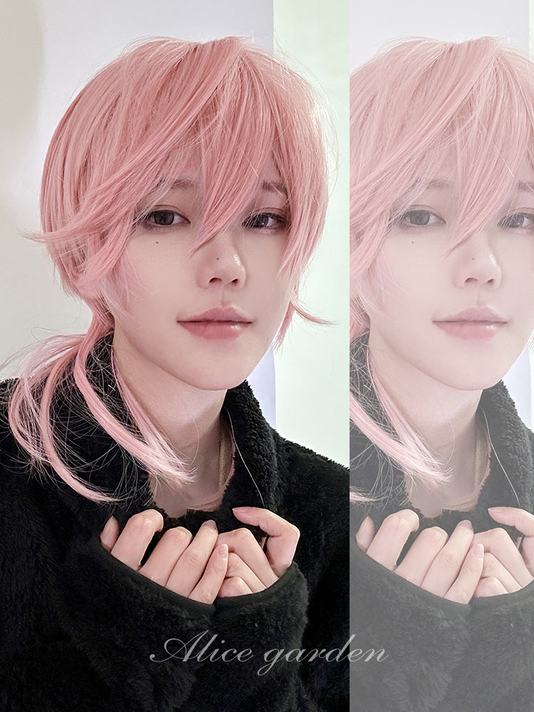 Casual Series Short Pink Ikemen Wig ON983 MK Kawaii Store