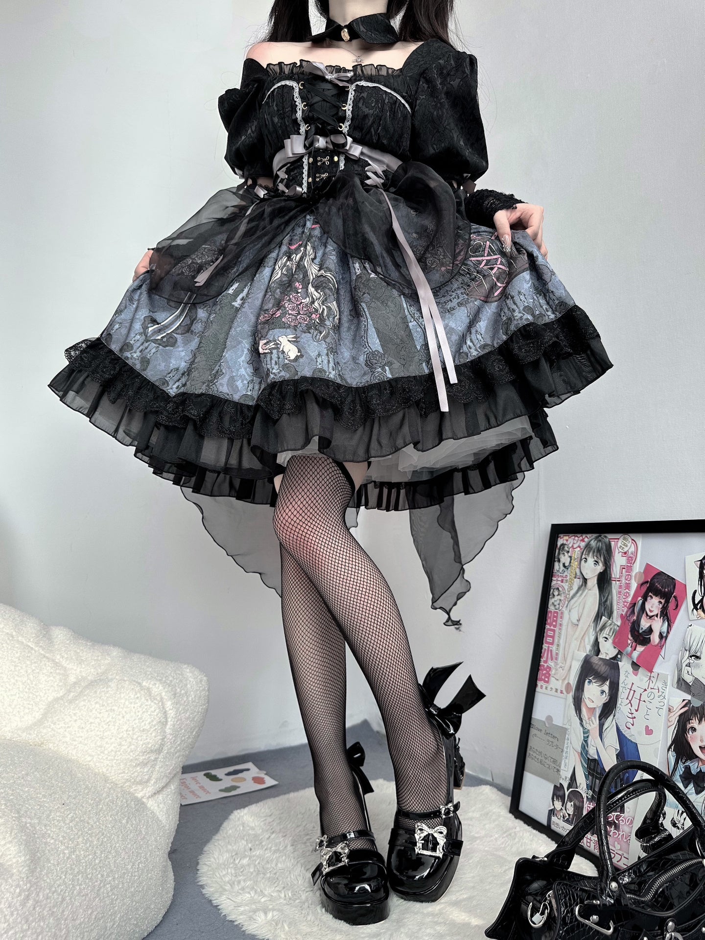 Deep In Roses Sweet Princess Dark Lolita Dress ON818 ONI