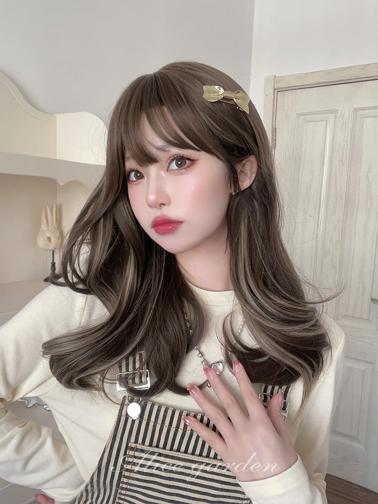 Casual Series Cute Mixed Ash Brown Wig ON996