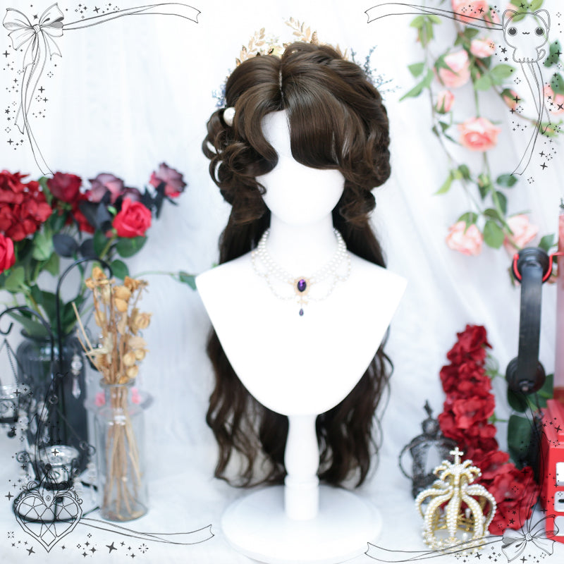 Princess Series Elf Queen Deep Black Lolita Wig ON991 MK Kawaii Store