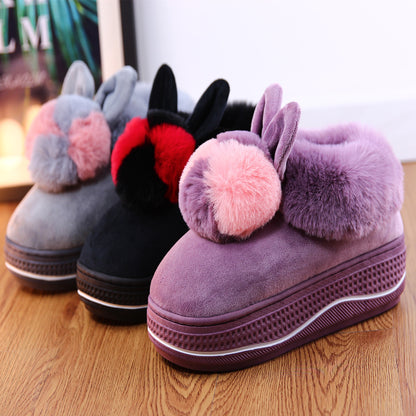 Cute Soft Bunny Warm Pastel Slippers ON891 MK Kawaii Store