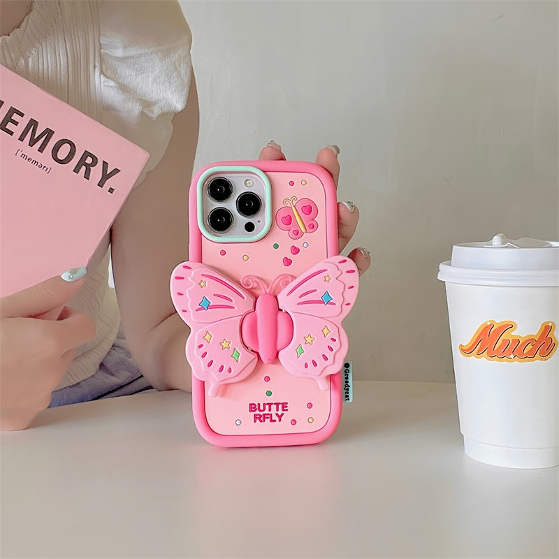 Sweet Pink Butterfly Phone Case - Kimi MK Kawaii Store