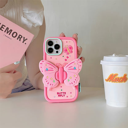 Sweet Pink Butterfly Phone Case - Kimi MK Kawaii Store