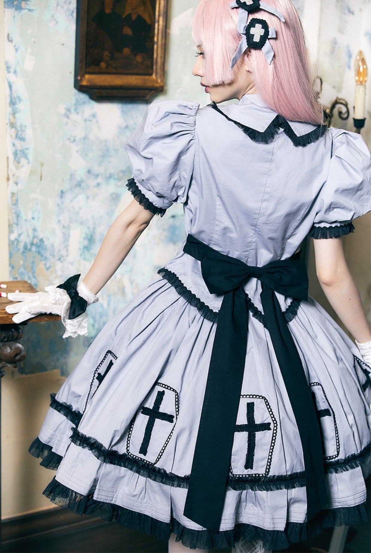 (Buyforme)Confession Balloon~Halloween Cross Lolita OP Dress   