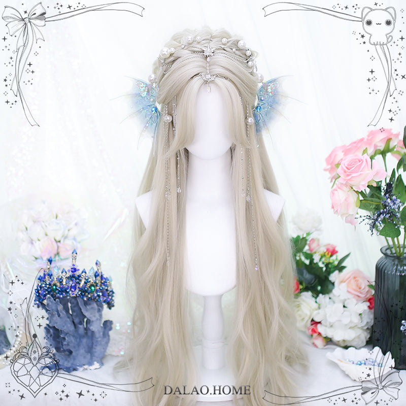 Princess Series Elf Queen Platinum Blonde Lolita Wig ON988 MK Kawaii Store