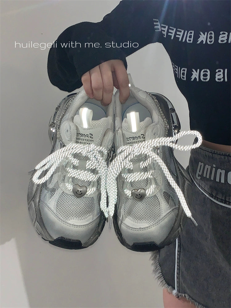 Star Heart Chain Reflective Shoes