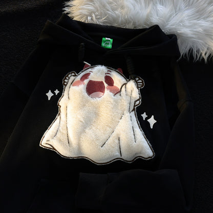 Kawaii Cat Embroidery Sweater Hooded