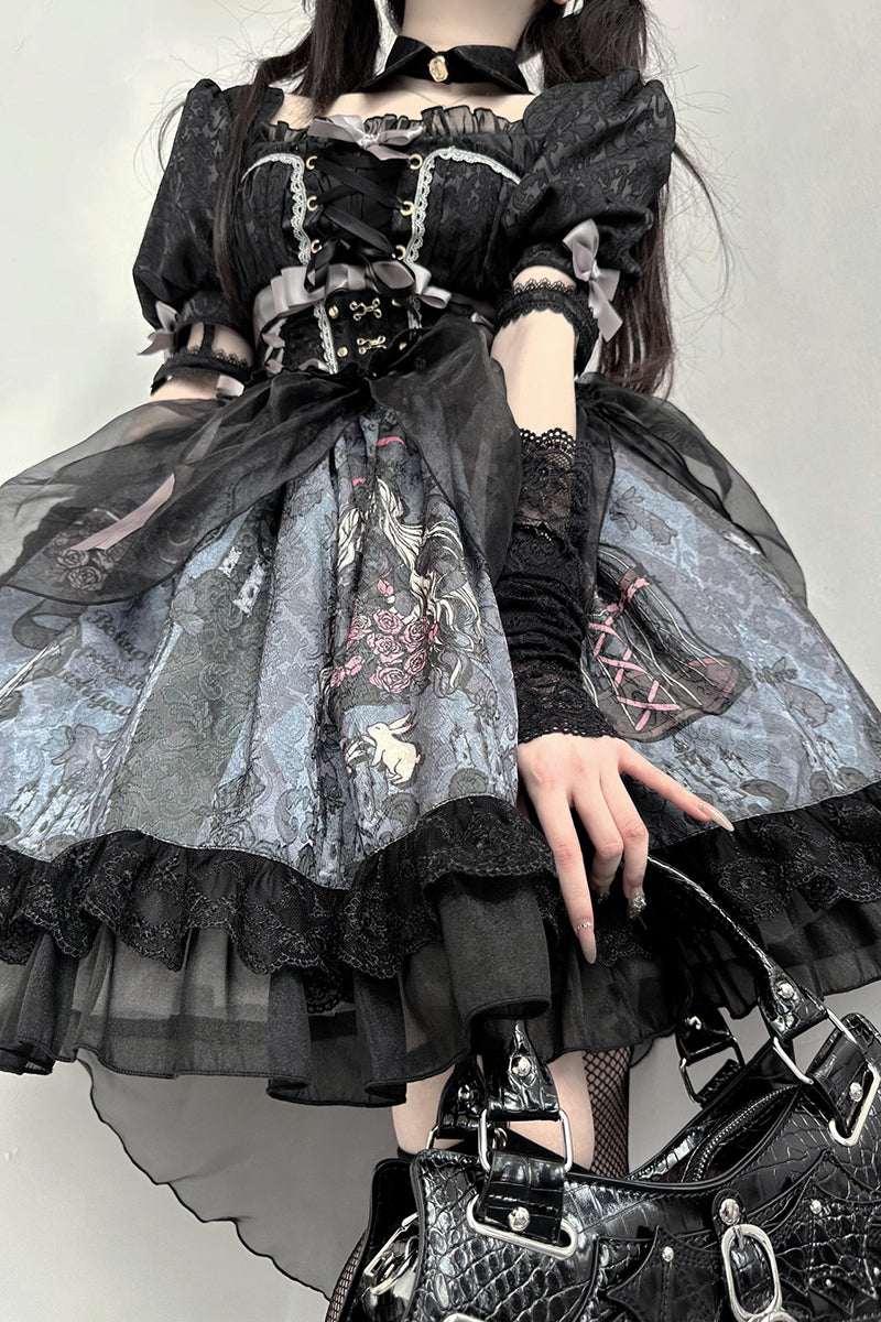 Deep In Roses Sweet Princess Dark Lolita Dress ON818