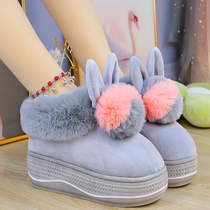 Cute Soft Bunny Warm Pastel Slippers ON891 MK Kawaii Store