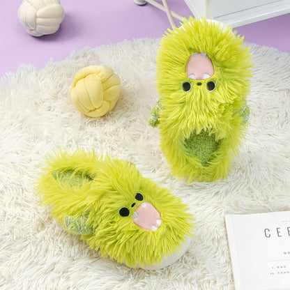 Purple Green Kawaii Monsters Slippers MK Kawaii Store